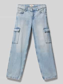 ONLY KIDS GIRL wide leg regular waist jeans light blue denim