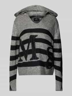 Monari Gebreide pullover met capuchon
