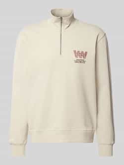 Wood Sweatshirt met opstaande kraag en ritssluiting model 'Jack'