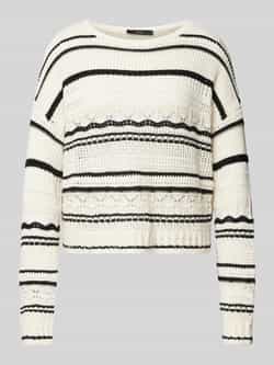 Oui Gebreide pullover met ronde hals