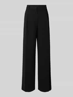 MAC Wide leg stoffen broek met bandplooien model 'Chaja'