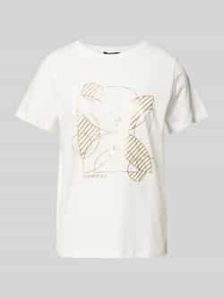 Comma T-shirt met motief- en labelprint