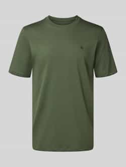 SCOTCH & SODA Heren Polo's & T-shirts Seasonal Core Regular-fit Logo T-shirt Donkergroen