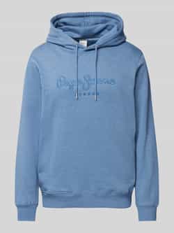 Pepe Jeans Hoodie met labelstitching model 'New Nouvel'