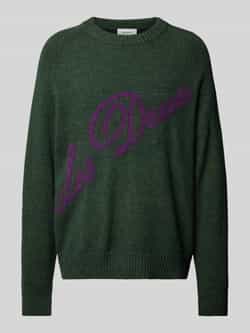 Les Deux Gebreide pullover met labelprint model 'Elliot'