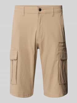 S.Oliver BLACK LABEL Relaxed fit cargobermuda van een mix van katoen en elastaan