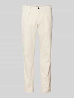 Profuomo Regular fit bandplooibroek met riemlussen
