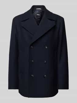 Hugo Boss Dubbelborstige heren peacoat blauw Blue Heren