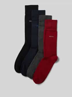Boss Sokken met labelstitching in een set van 4 paar
