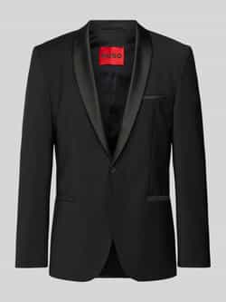 HUGO Slim fit colbert van scheerwolmix
