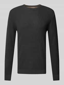 Tom Tailor Regular fit gebreide pullover met geribde ronde hals