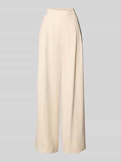 My Essential Wardrobe Wide leg bandplooibroek met riemlussen model 'Cadiz'