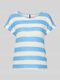Vero Moda Loose fit T-shirt van viscosemix model 'WIDE STRIPE'