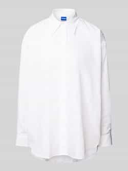 Hugo Blue Overhemdblouse met blinde knoopsluiting model 'Elisana'