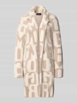 Monari Relaxed fit lange jas met all-over statementprint