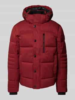Tom Tailor Regular fit gewatteerd jack van ademend materiaal met afneembare capuchon