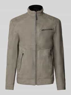 Tom Tailor Regular fit jack in leerlook van pure viscose.met doorgestikte schouderpas