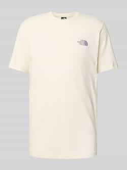 The North Face T-shirt met geribde ronde hals