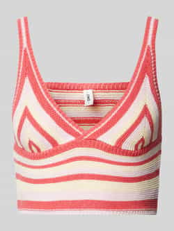 Only Korte top met afgeronde V-hals model 'RUBY LIFE'