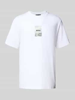 BOSS Green Regular fit T-shirt van katoenmix