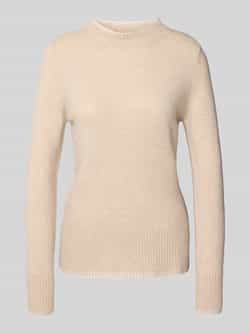 Christian Berg Woman Regular fit shirt met lange mouwen van zuivere wol in gebreide look