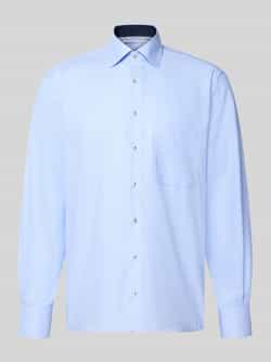 Eterna Comfort fit zakelijk overhemd van katoen met kentkraag