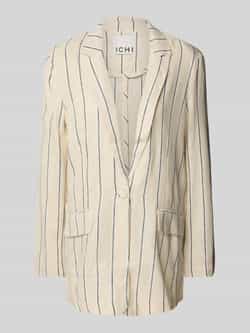 Ichi Linnen blazer met knoopsluiting model 'LINNO'