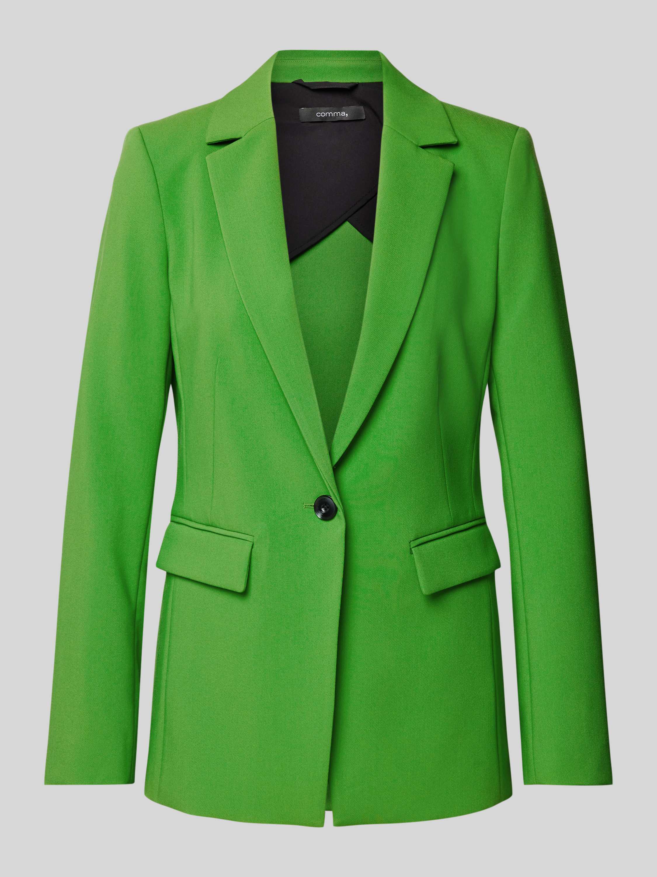 Comma Lange blazer met een diepe v-hals