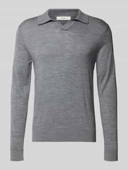 Selected Homme Regular fit poloshirt van zuivere wol model 'TRAY'