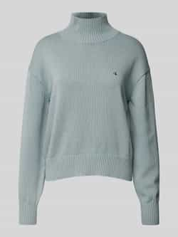 Calvin Klein Jeans Gebreide pullover met ribboorden