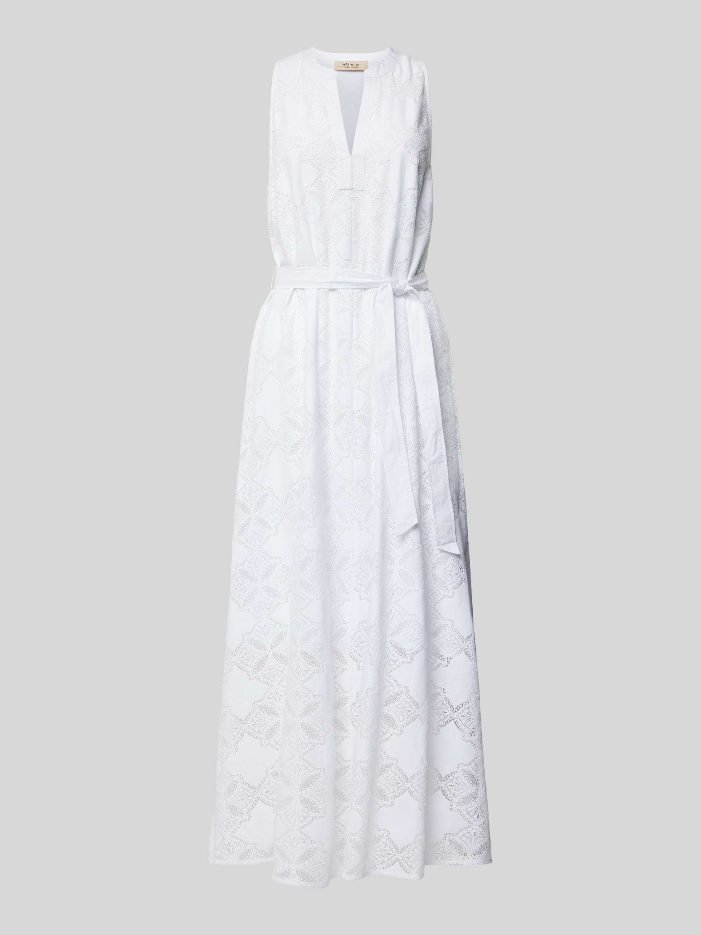 MOS MOSH Maxi-jurk met strikceintuur model 'Paolina'