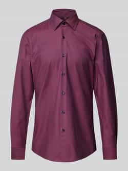 Boss Slim fit zakelijk overhemd met kentkraag model 'Hank'