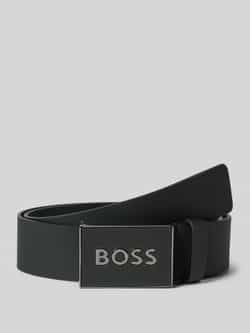 Boss Leren riem met labeldetail model 'ICON'