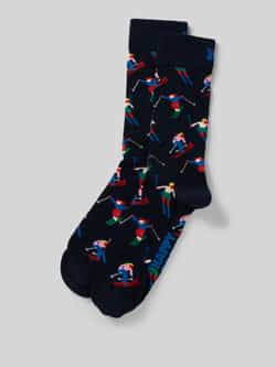 Happy Socks Regular fit sokken met logostitching model 'Skiing'