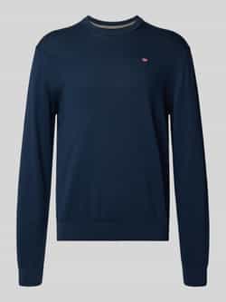 Napapijri Regular fit shirt met lange mouwen en logostitching model 'Droz'