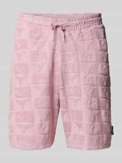 Carlo colucci Regular fit sweatshorts met structuurmotief model 'BEACHWEAR'