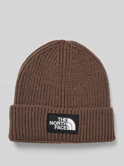 The North Face Logo Box Beanie Warm & Zacht Brown Heren