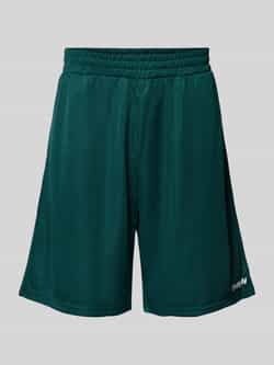 REVIEW Regular fit sweatshorts met labeldetail