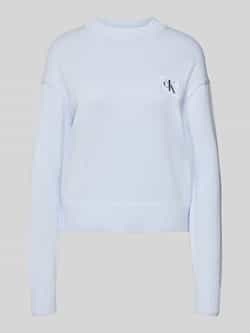 Calvin Klein Jeans Gebreide pullover met labelbadge