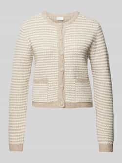 Kaffe Gebreide Vest Veergrijs Krijtstructuur Beige Dames