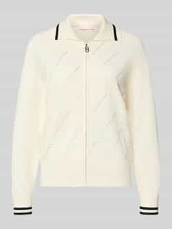 LIU JO SPORT Gebreid jack met platte kraag.