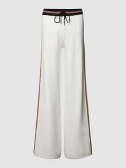 LIU JO SPORT Bootcut stoffen broek met contraststrepen