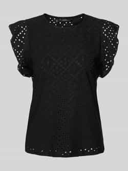 Vero Moda Regular fit T-shirt met ajourpatroon model 'TASSA'