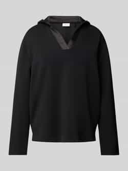 S.Oliver BLACK LABEL Loose fit shirt met capuchon met satijndetails