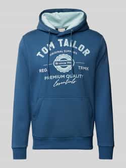 Tom Tailor Regular fit hoodie van katoenmix met logoprint