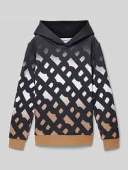 Boss Hoodie met capuchon en elastische boorden