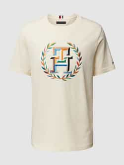 Tommy Hilfiger Regular fit T-shirt met labelstitching