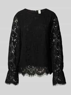 Y.A.S. Dames Tops & T-shirts Yasperla Ls Lace Top Zwart