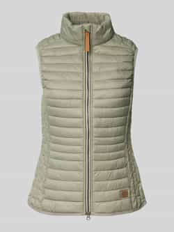 Camel active Regular fit bodywarmer met opstaande kraag en labeldetail