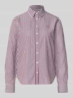 Gant Overhemdblouse met logostitching en afgeronde zoom